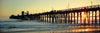 Pier in the ocean at sunset, Oceanside, San Diego County, California, USA