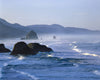 Haystack Rocks in Cannon Beach from Ecola State Park, Clatsop County, Oregon, USA