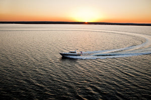Hunt 52 yacht moving in sea, Newport, Rhode Island, USA
