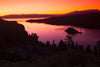 Silhouette of island in a lake, Fannette Island, Emerald Bay, Lake Tahoe, California, USA