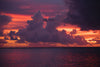Clouds over the Pacific Ocean at sunset, Bora Bora, Society Islands, French Polynesia