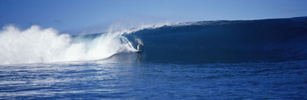 Surfer in the sea, Tahiti, French Polynesia