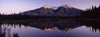 Reflection of mountains in water, Banff, Alberta, Canada