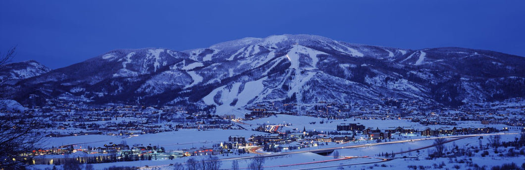 Tourists at a ski resort, Mt Werner, Steamboat Springs, Routt County, Colorado, USA
