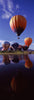 Reflection of hot air balloons in a lake, Hot Air Balloon Rodeo, Steamboat Springs, Routt County, Colorado, USA