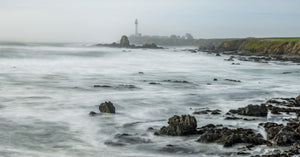 Lighthouse on the coast, Pigeon Point Light Station, Cabrillo Highway, California, USA