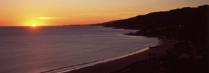 Beach at sunset, Malibu Beach, Malibu, Los Angeles County, California, USA