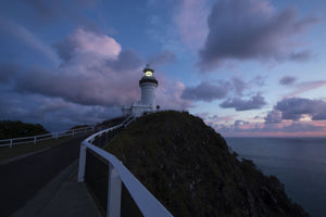 Lighthouse at sunset, Cape Byron Lighthouse, Cape Byron, New South Wales, Australia