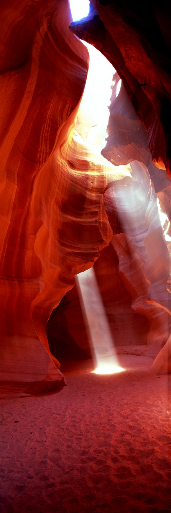 Sunlight passing through rock formations, Antelope Canyon, Lake Powell Navajo Tribal Park, Arizona, USA