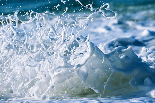 Foam splashes in the sea