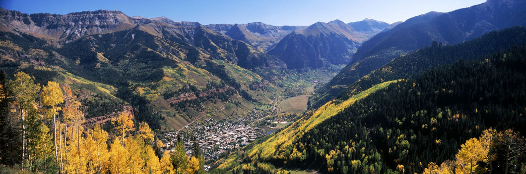 High angle view of a valley, Telluride, San Miguel County, Colorado, USA