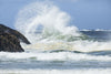 Waves breaking over the rocks, California, USA