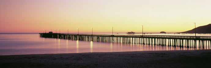 Pier at sunset, Avila Beach Pier, San Luis Obispo County, California, USA