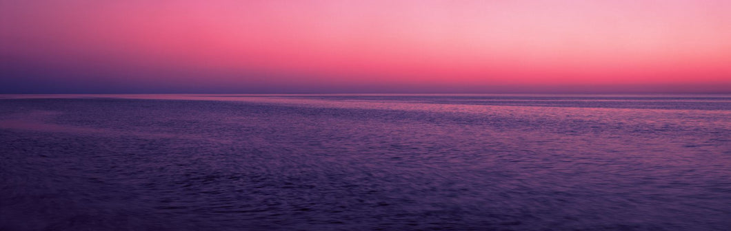 View of ocean at sunset, Cape Cod, Massachusetts, USA