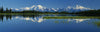 Reflection Of Mountains In Lake, Mt Foraker And Mt Mckinley, Denali National Park, Alaska, USA