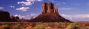 Rock formations on a landscape, The Mittens, Monument Valley Tribal Park, Monument Valley, Utah, USA