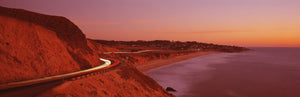 Pacific Coast Highway At Sunset, California, USA