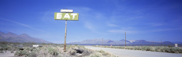 Old Diner Sign, Highway 395, California, USA