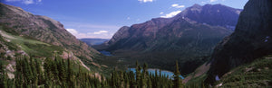 Lake surrounded with mountains, Alpine Lake, US Glacier National Park, Montana, USA