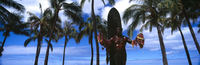 Statue of Duke Kahanamoku, Duke Kahanamoku Statue, Waikiki Beach, Honolulu, Oahu, Hawaii, USA