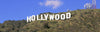 Low angle view of a Hollywood sign on a hill, City Of Los Angeles, California, USA