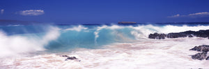 Waves breaking on the rocks, Big Beach, Makena, Maui, Hawaii, USA