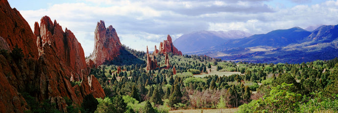 Rock formations on a landscape, Garden of The Gods, Colorado Springs, Colorado, USA