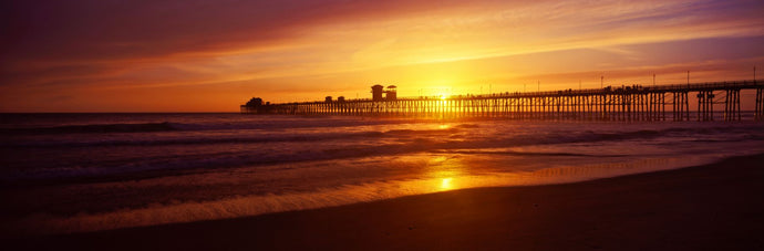 Sunset at Oceanside Pier, Oceanside, California, USA