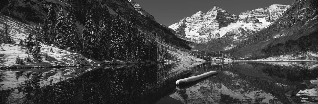 Reflection of a mountain in a lake, Maroon Bells, Aspen, Pitkin County, Colorado, USA