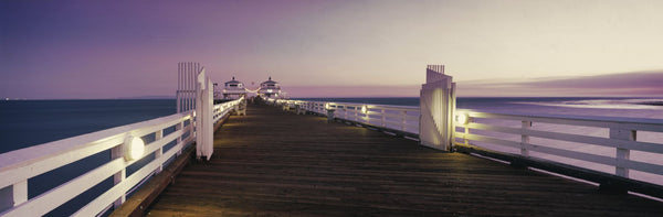 Pier over sea at sunset, Malibu Pier, Malibu, California, USA