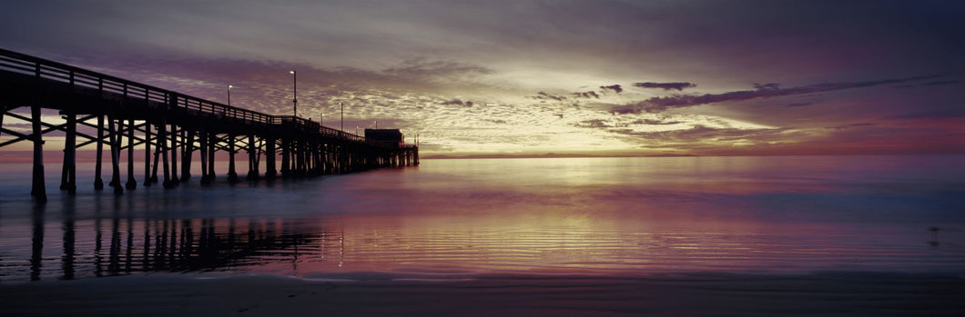 Newport Pier at sea, Newport Beach, Orange County, California, USA