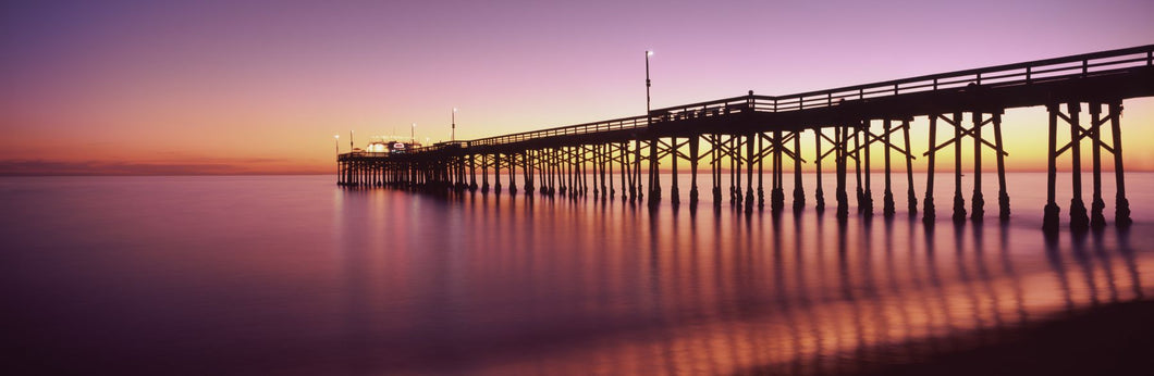 Balboa Pier at sunset, Newport Beach, Orange County, California, USA