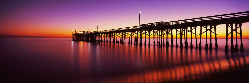 Balboa Pier at sunset, Newport Beach, Orange County, California, USA