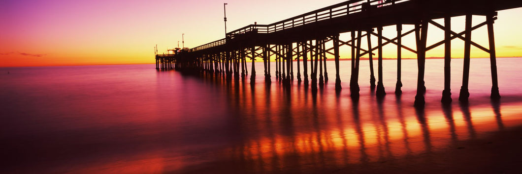 Balboa Pier at sunset, Newport Beach, Orange County, California, USA