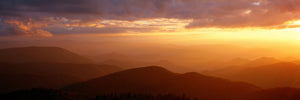 Mountains, Sunset, Blue Ridge Parkway, Great Smoky Mountains, North Carolina, USA