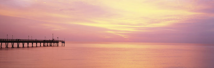 Sunset At Pier, Water, Caspersen Beach, Venice, Florida, USA