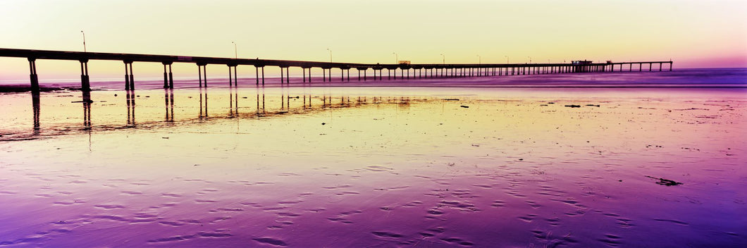 Ocean Beach Pier at sunset, San Diego, California, USA