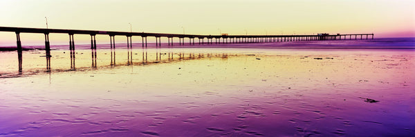 Ocean Beach Pier at sunset, San Diego, California, USA