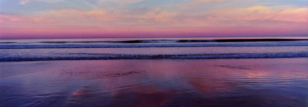 View of the beach at sunset, La Jolla, San Diego, California, USA