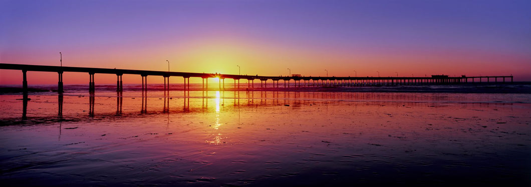 Ocean Beach Pier at sunset, San Diego, California, USA – Photo