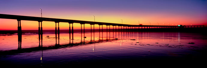 Ocean Beach Pier at sunset, San Diego, California, USA