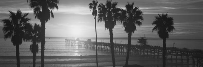 Silhouette of a pier, San Clemente Pier, Los Angeles County, California, USA