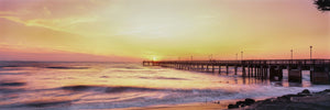 Fishing pier over the sea at dusk, Gulf of Mexico, Venice, Florida, USA