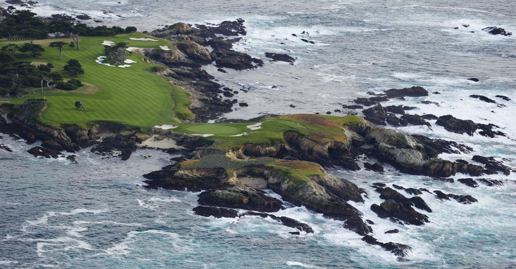 Golf course on an island, Pebble Beach Golf Links, Pebble Beach, Monterey County, California, USA