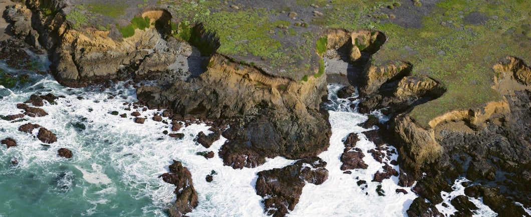 Aerial view of a coast, San Luis Obispo County, California, USA