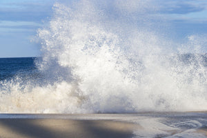 View of surf on the beach, Hawaii, USA