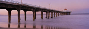 Low angle view of a pier, Manhattan Beach Pier, Manhattan Beach, Los Angeles County, California, USA
