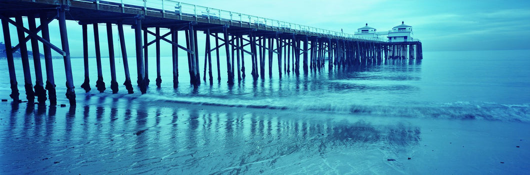 Pier at sunset, Malibu Pier, Malibu, Los Angeles County, California, USA