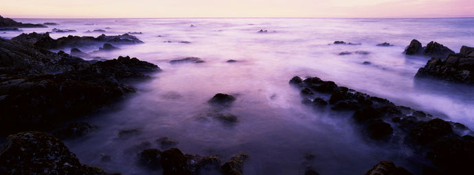 Sunset over the sea, 17-Mile Drive, Monterey Bay, California, USA