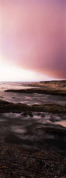 High angle view of rock formations in the sea, Montana De Oro State Park, California, USA